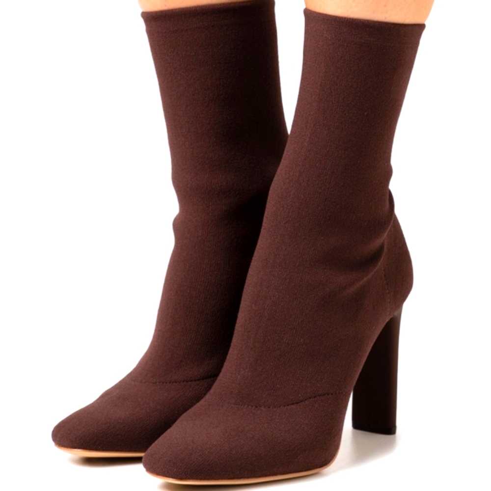 Aldo brown sock boots size 10